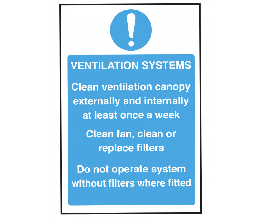 Ventilation System Safety Sign.Product Ref:00530. 🚚 1-3 Days Delivery