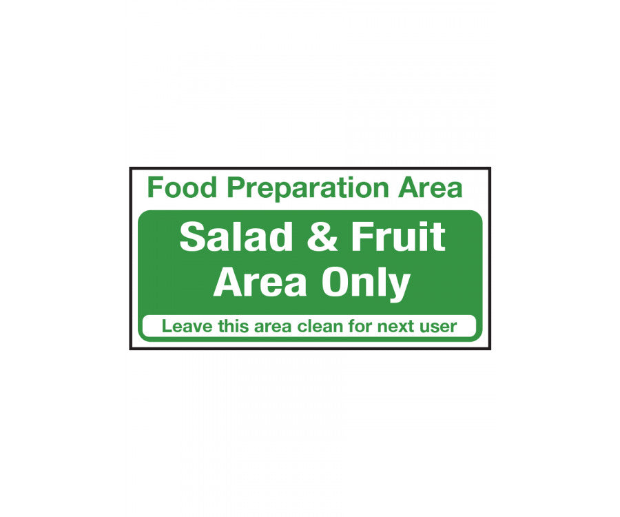 Salad and Fruit Area Only Notice.Product Ref:00538. 🚚 1-3 Days Delivery