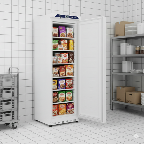 PRODIS HC402F UPRIGHT 303 LITRE WHITE STORAGE FREEZER.Product Ref:00814.Model:HC402F. 🚚 3-5 Days Delivery