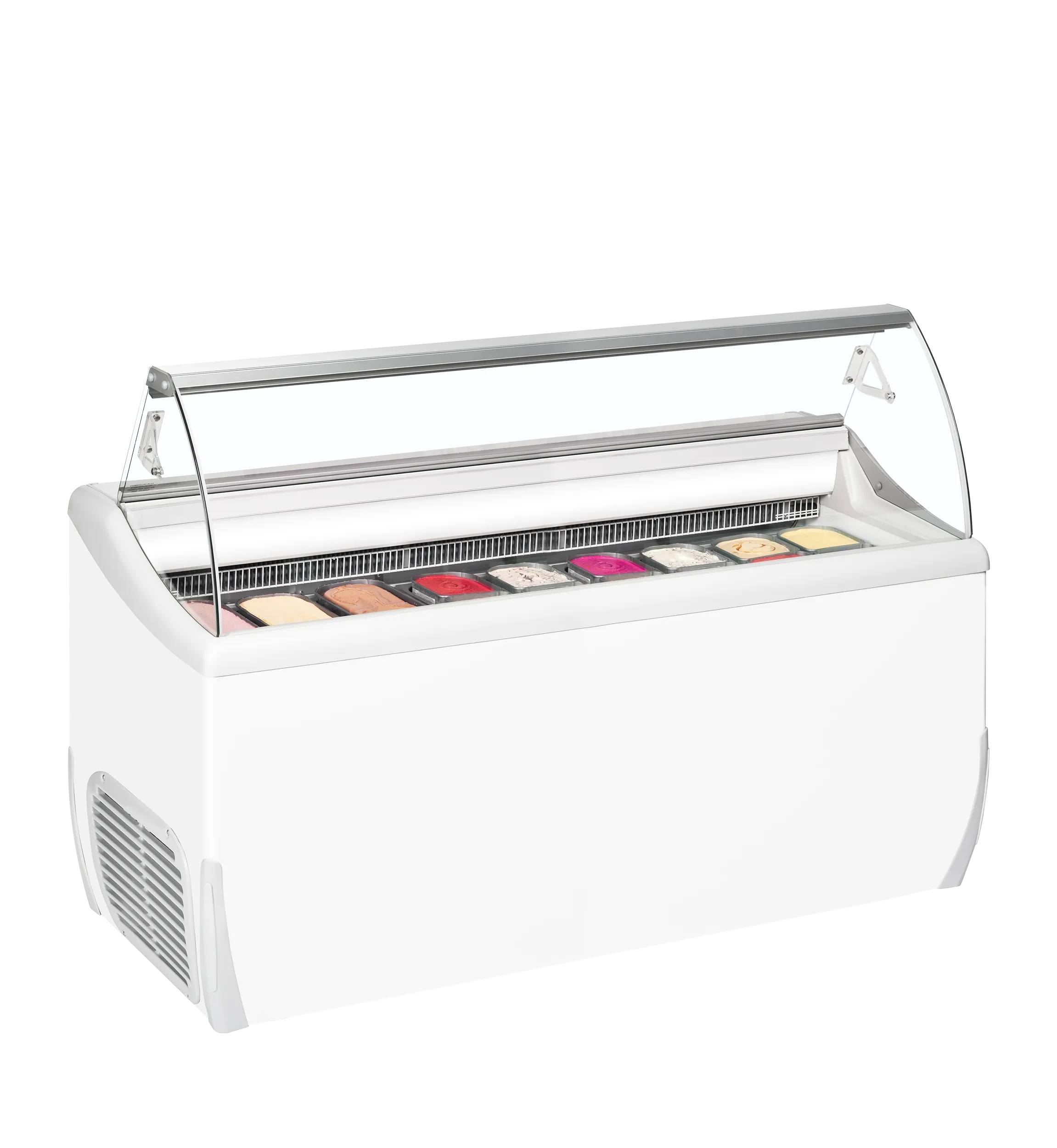 Framec J Range Scoop Ice Cream Display.Product Ref:00412.MODEL:J9E, White - 9 Pan.🚚 3-5 Days Delivery