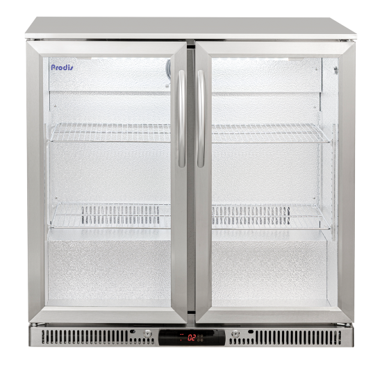 Prodis NT2ST-LE Stainless Steel Double Door Bottle Cooler.Product Ref:00168.Model:NT2ST-LE. 🚚 3-5 Days Delivery