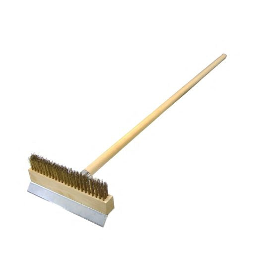 Pizza Oven Brush – brass bristles, 10″ scraper.Product Ref:00798.🚚 1-3 Days Delivery