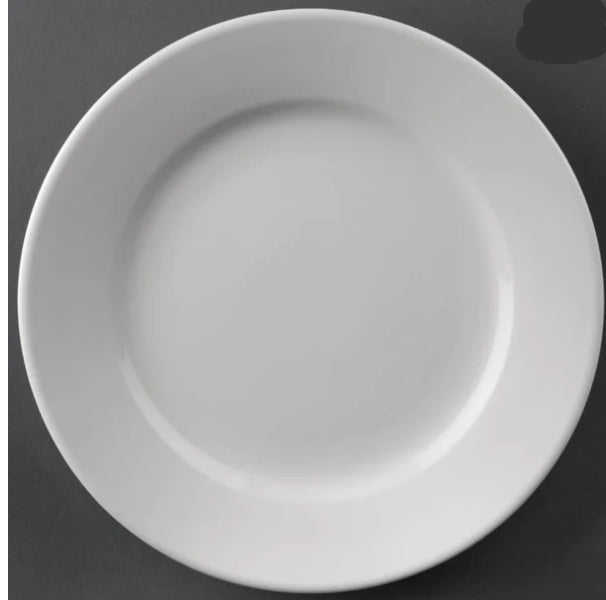 Olympia Athena Wide Rimmed Plates 165mm/6 1/2" White (12 Pack) - Product Ref:00860.MODEL:CC206 🚚 1-3 Days Delivery
