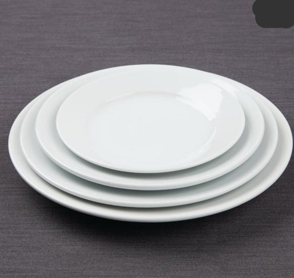 Olympia Athena Wide Rimmed Plates 165mm/6 1/2
