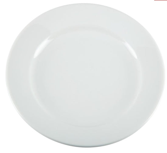 Olympia Whiteware Wide Rimmed Plates 205mm/8