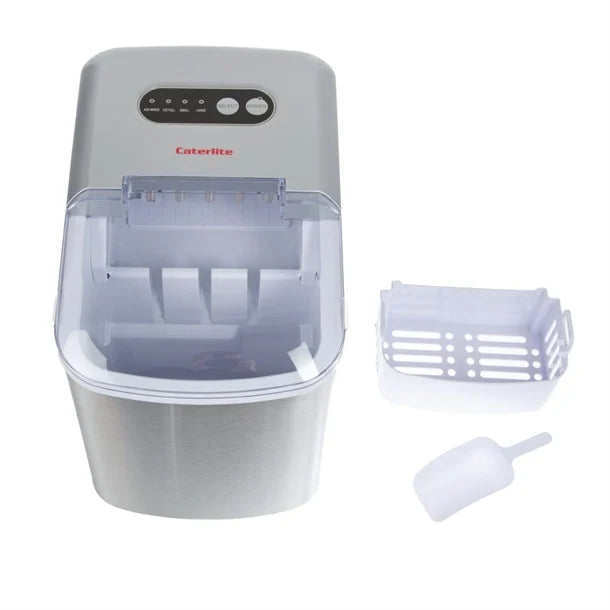 Caterlite Countertop Manual Fill Ice Machine 12kg/24hr Output. 0.6kg Storage .Product Ref:00860.MODEL: CN861.🚚 3-5 Days Delivery