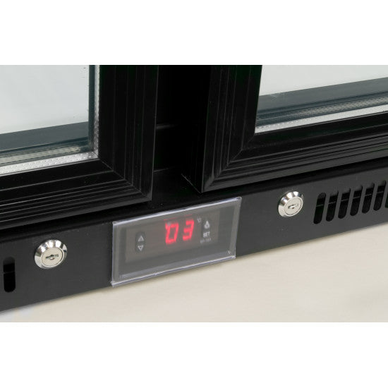 PRODIS  NT2BS-HC Double Sliding Door Black Bottle Cooler.Product Ref:00870.Model:NT2BS-HC. 🚚 1-3 Days Delivery