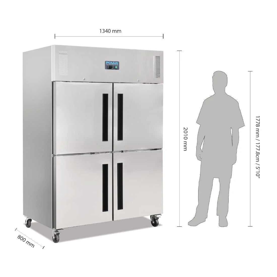 Polar G-Series Upright Double Stable Door Gastro Freezer 1200Ltr.Product Ref:00816.Model:CW196 . 🚚 3-5 Days Delivery