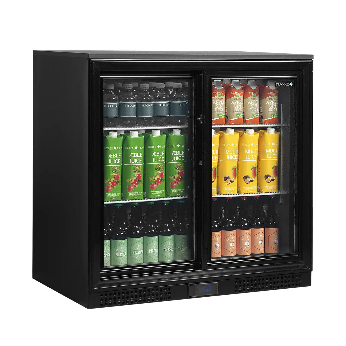 TEFCOLD DB201S Range Back Bar fridge sliding door.Product ref:00805.MODEL:DB201S Black, 🚚 3-5 Days Delivery