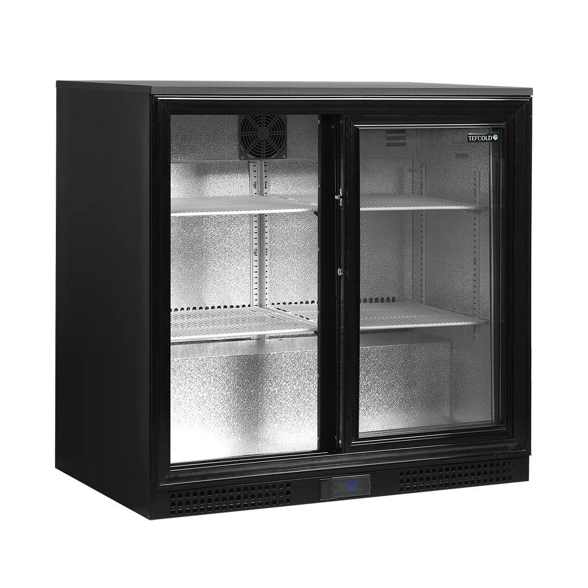 TEFCOLD DB201S Range Back Bar fridge sliding door.Product ref:00805.MODEL:DB201S Black, 🚚 3-5 Days Delivery
