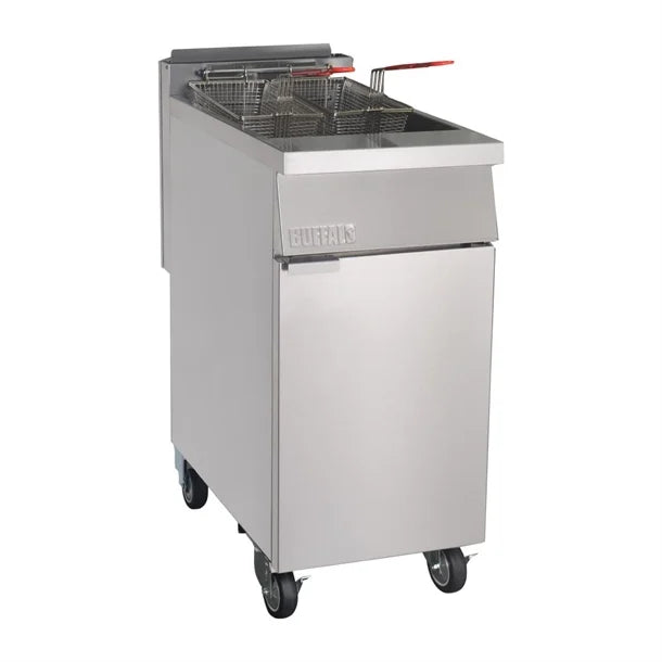 Buffalo Single Tank Twin Basket Freestanding Gas Fryer :Product Ref:00862.Model:DC319-N 🚚 3-5 Days Delivery