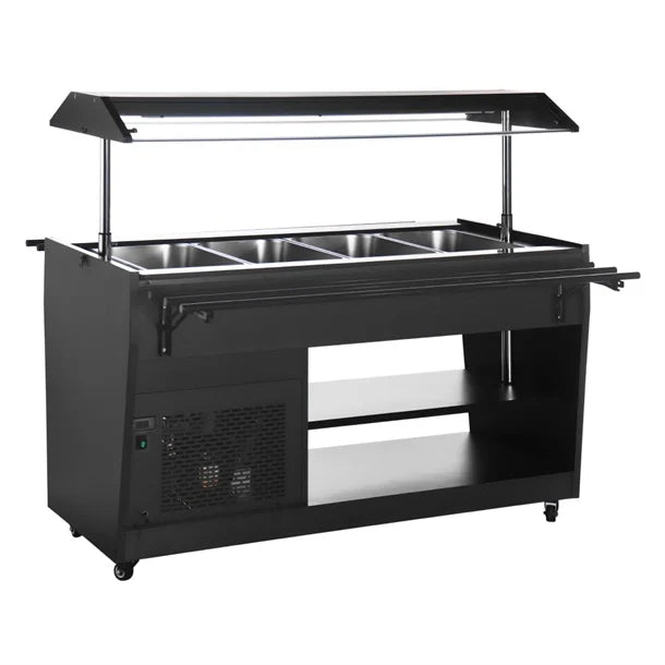 Polar G-Series Refrigerated Buffet Bar in Black.Product Ref:00686.Model:PG007. 🚚 1-3 Days Delivery