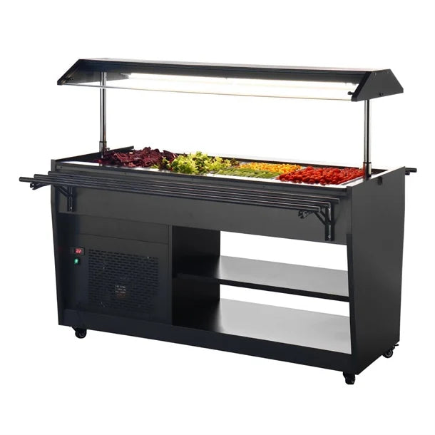 Polar G-Series Refrigerated Buffet Bar in Black.Product Ref:00686.Model:PG007. 🚚 1-3 Days Delivery
