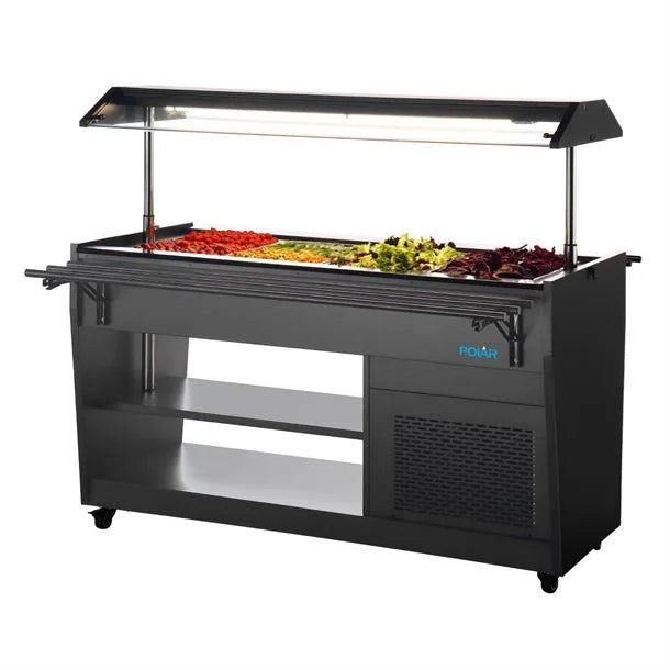 Polar G-Series Refrigerated Buffet Bar in Black.Product Ref:00686.Model:PG007. 🚚 1-3 Days Delivery