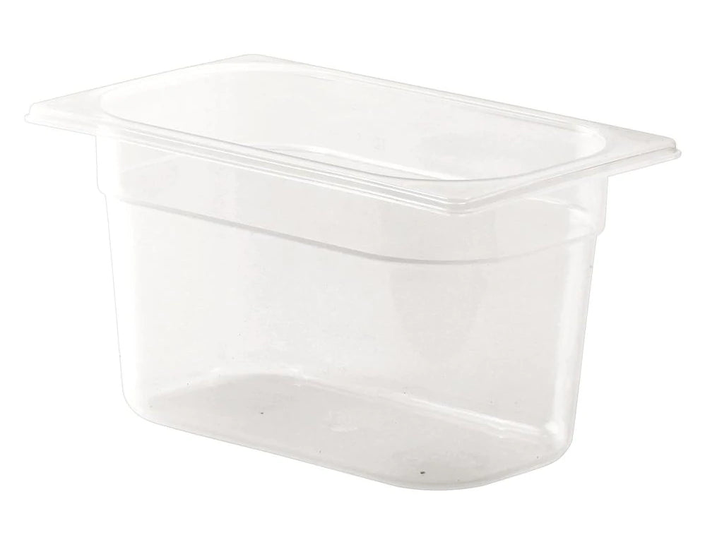 1/4 One Fourth Size Polypropylene Gastronorm Container.Product ref:00383.