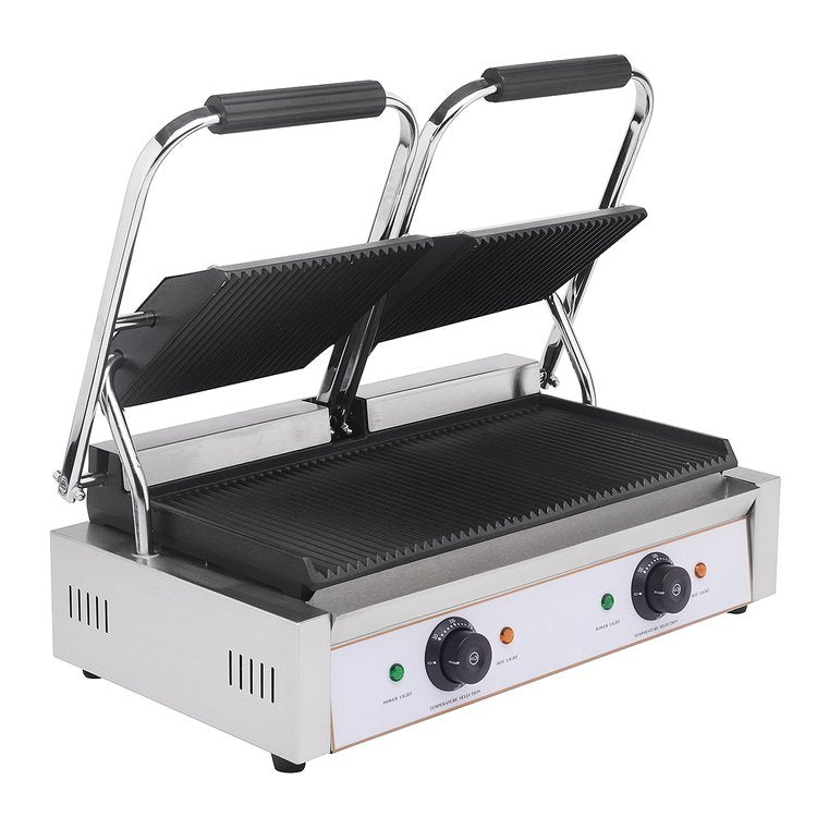 TOASTERS Twin Contact Panini Grill Ribbed Top and Bottom Plates.Product ref:00266.MODEL:PG-25A.