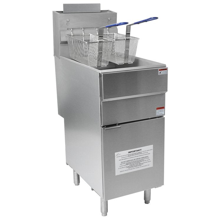 Gas Fryer Free Standing Single Tank with Twin Baskets 18 Ltr.Product ref:00055.