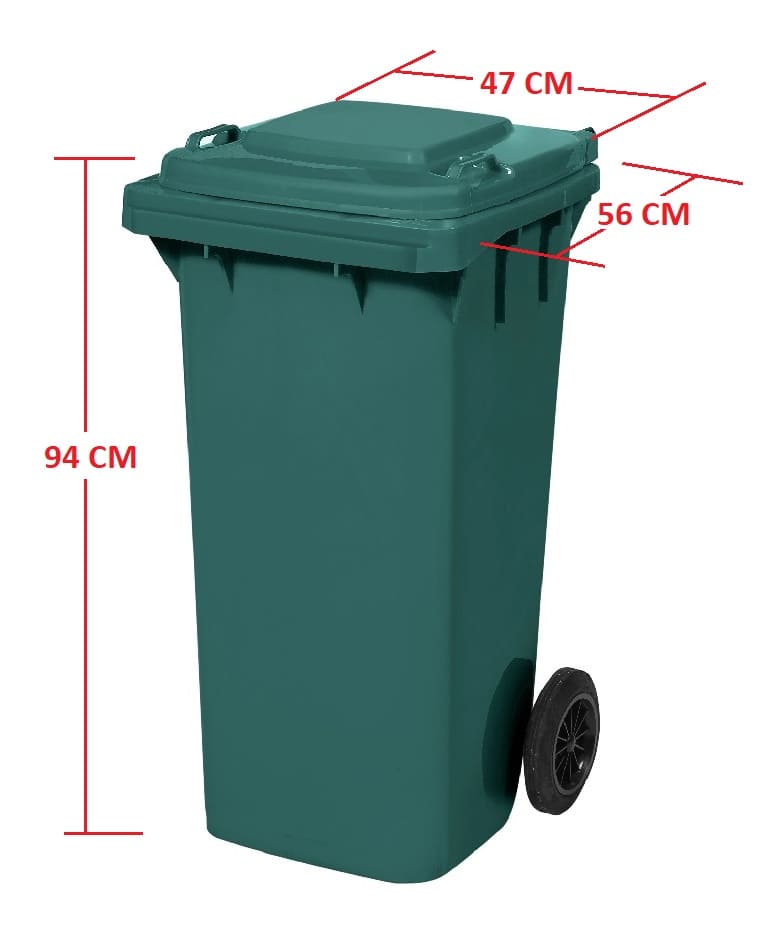 120L Coloured Wheelie Bins.Product ref:00159.