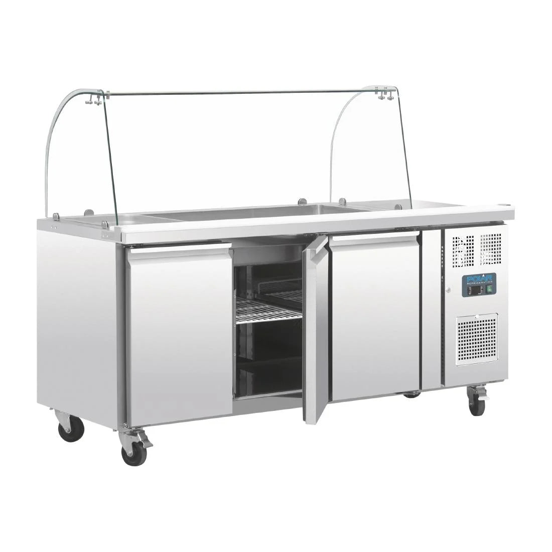 Polar U-Series Triple Door Refrigerated Gastronorm Saladette Counter.Product Ref:00683.Model:CT394. 🚚 5-7 Days Delivery