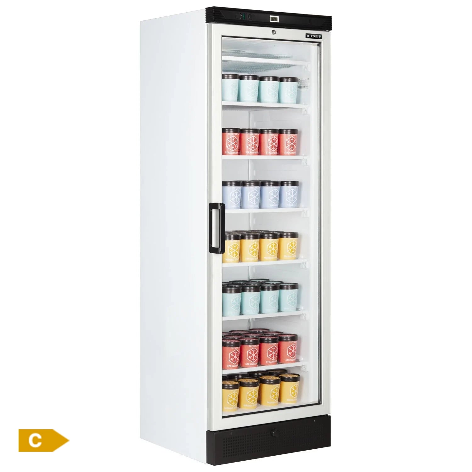 Tefcold UFFS370G Glass Door Display Freezer..Product ref:00435.MODEL:UFFS370G.