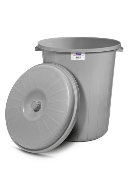 High Quality - 50L Plastic Bin Indoor Outdoor Garden with Lid Rubbish Dustbin.Product ref:00303.