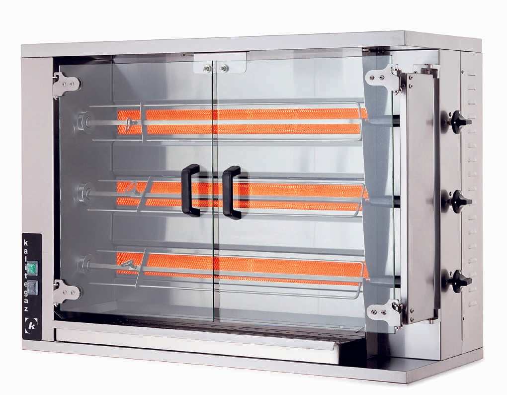 Commercial Chicken Rotisserie Oven Gas 3 spit 12-15 chickens.Product ref:00173.