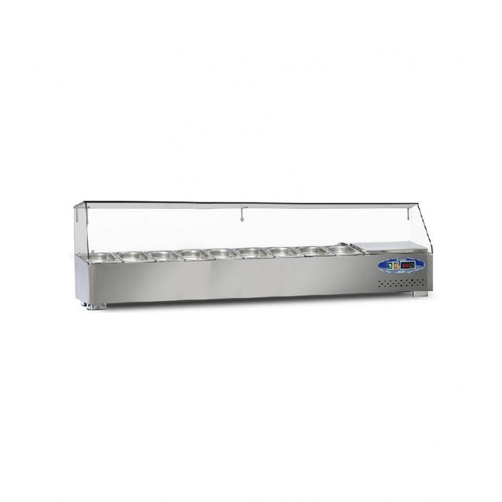 Refrigerated Servery Prep Top 1800mm 9xGN1/4.Product Ref:00248.🚚 1-3 Days Delivery.