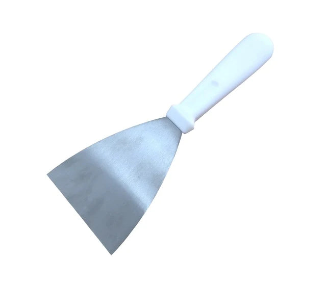 GRIDDLE SCRAPER WHITE  HANDLE .Product Ref:00647.