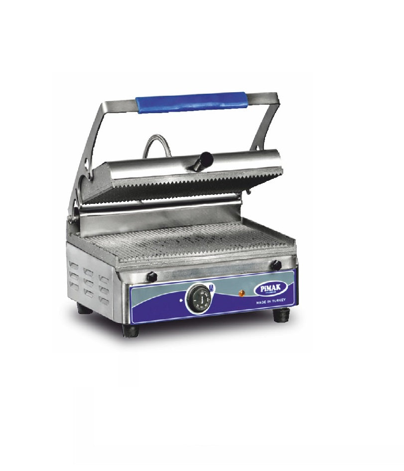 Heavy Duty Large Single Panini - Contact Grill Ribbed Top + Bottom Plates.Product ref:00267.