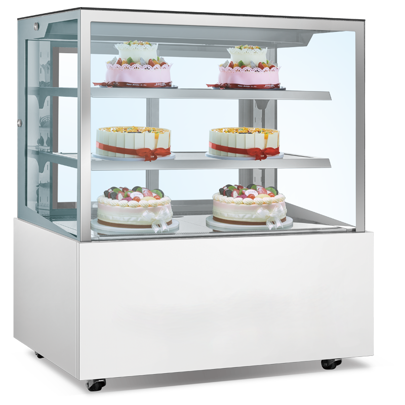 CAKE COUNTER SQUARE  GLASS 2 SHELVES 1500x760x1385mm.Product Ref:00631.Model:GDCD-15S . 🚚 3-5 Days Delivery