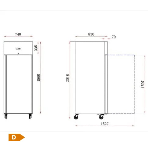 Blizzard BF1SS Stainless Steel Ventilated Freezer - 650lt.Product ref:00394.