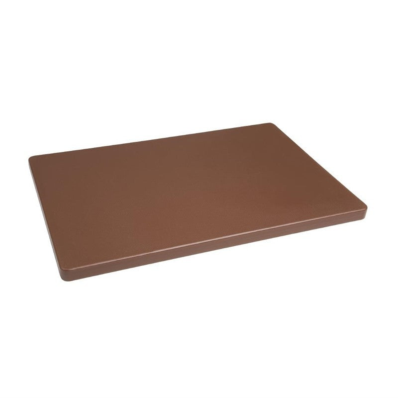 Hygiplas Extra Thick High Density brown Chopping Board Large.Product ref:00227.