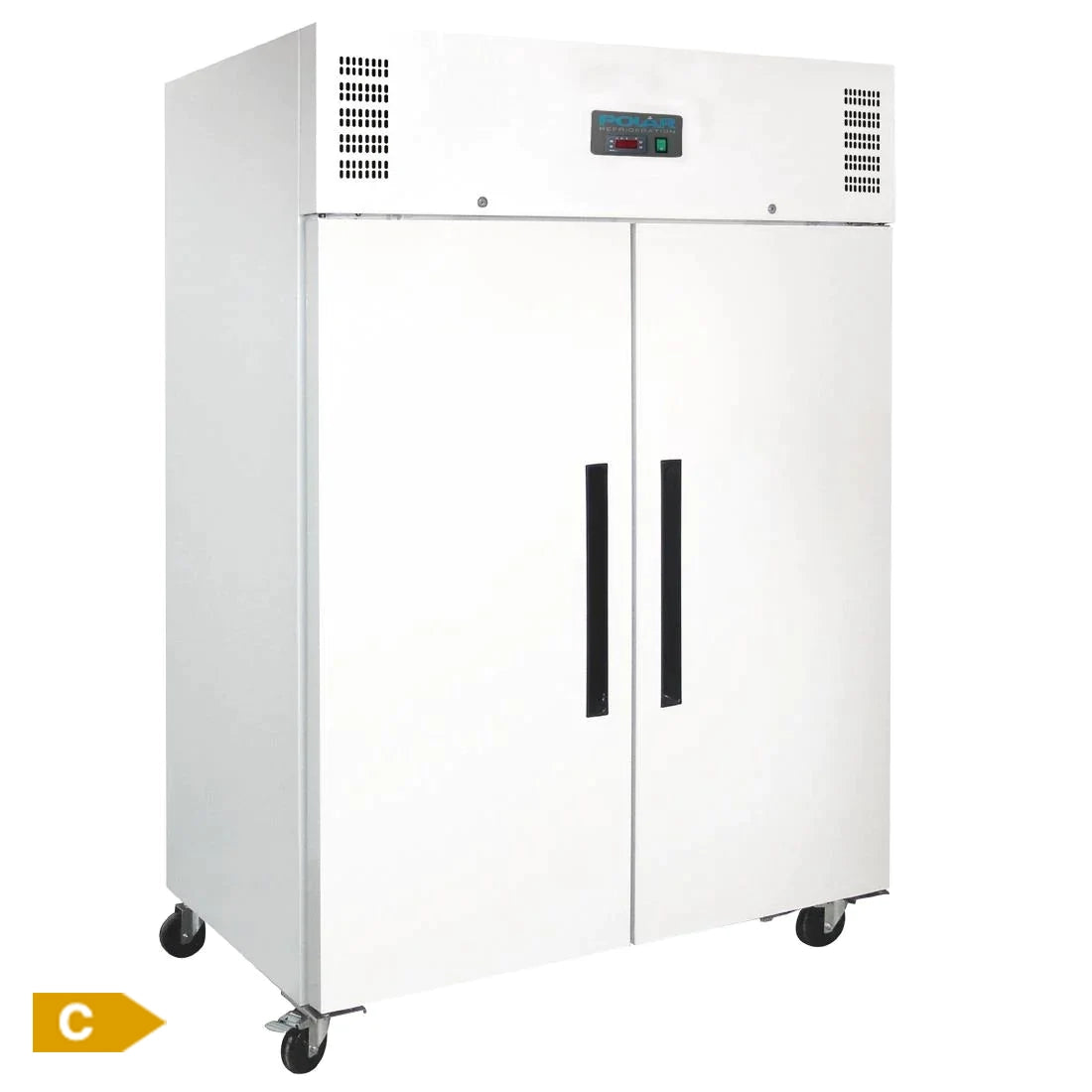Polar G-Series Upright Double Door Fridge HX2000 WX1340 DX815 1200Ltr White.Product Ref:00431.MODEL:CC663-🚚 3-5 Days Delivery