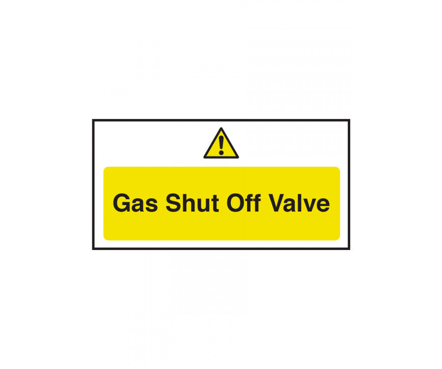 Gas Shut Off Valve Safety Sign.Product Ref:00543. 🚚 1-3 Days Delivery