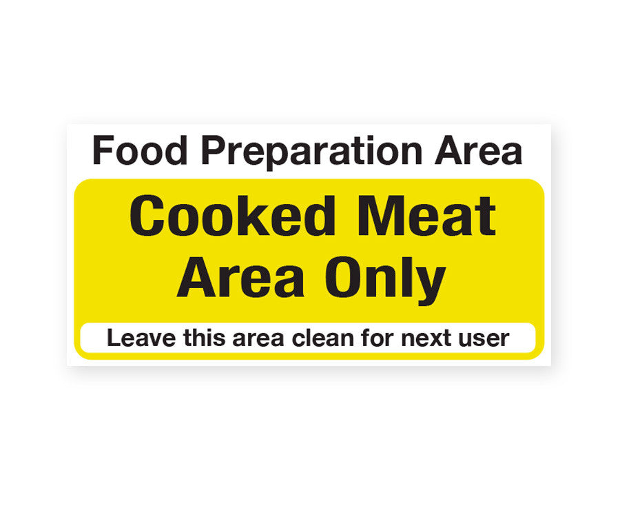 Cooked Meat Area Only Notice.Product Ref:00541. 🚚 1-3 Days Delivery