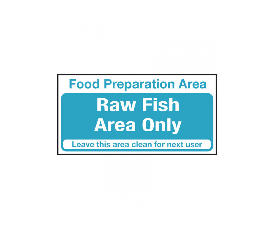 Raw Fish Area Only Notice .Product Ref:00526. 🚚 1-3 Days Delivery