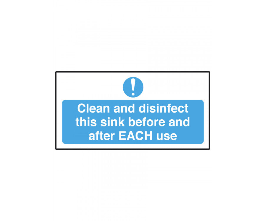 Clean and Disinfect This Sink Notice.Product Ref:00532. 🚚 1-3 Days Delivery