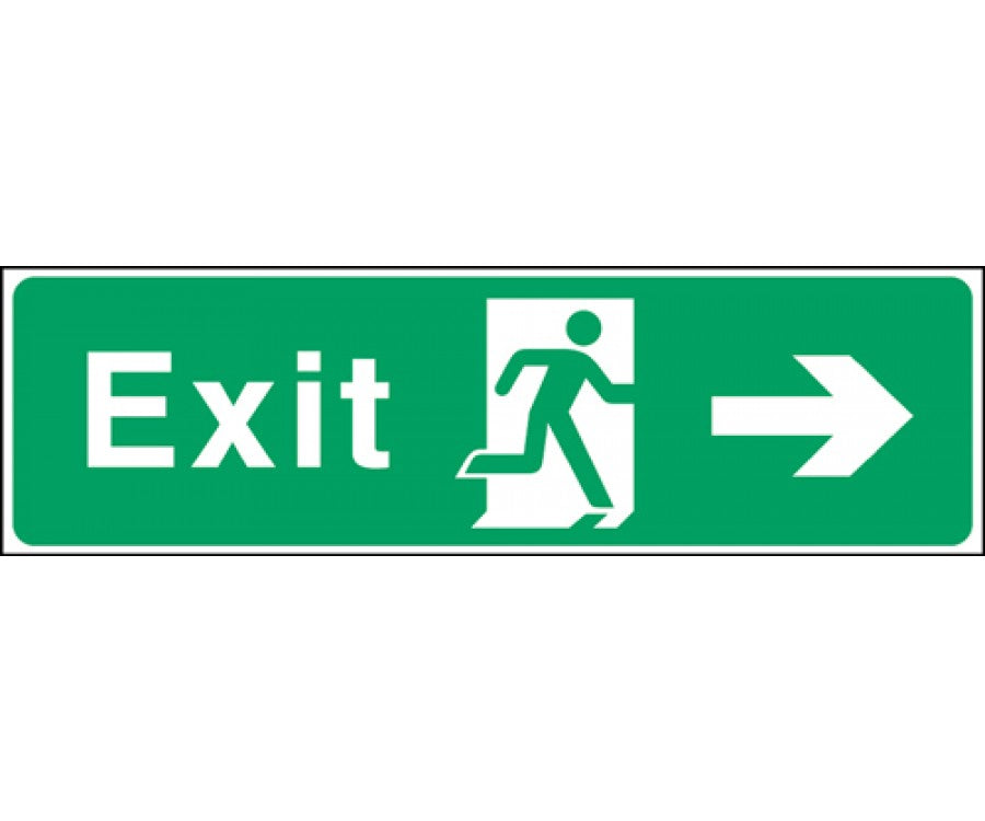 Exit Man Arrow Right 150x450mm.Product Ref:00526. 🚚 1-3 Days Delivery