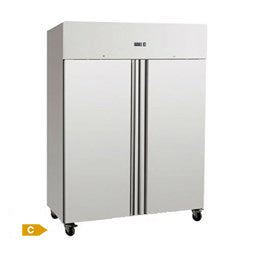Double Door Upright Stainless Steel Fridge.Product Ref:00031.MODEL:GN1410TN-🚚 3-5 Days Delivery