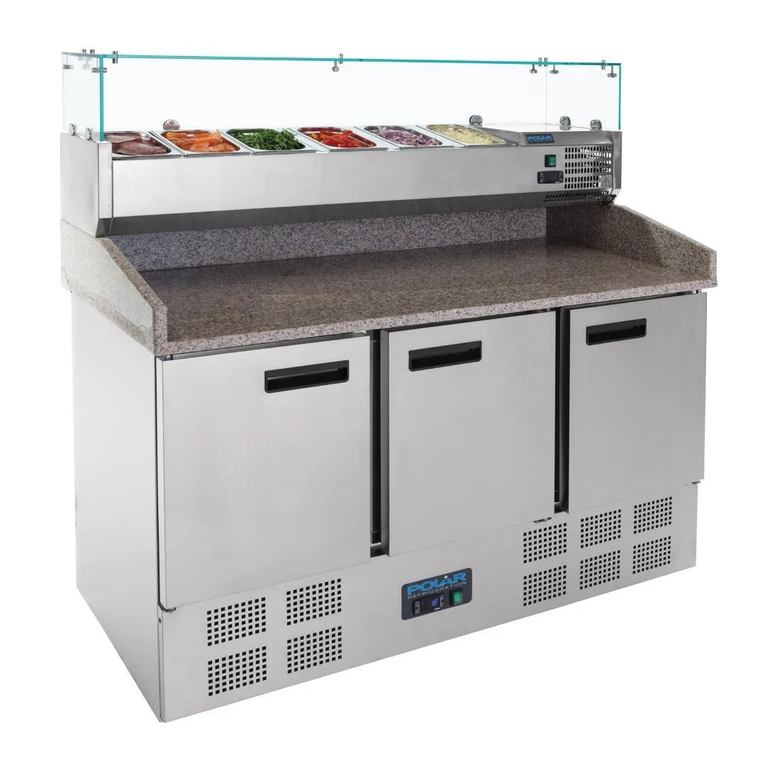 Polar CN402 Pizza Prep Counter Fridge with Topper 368Ltr.Product Ref:00586.Model: CN402. 🚚 1-3 Days Delivery