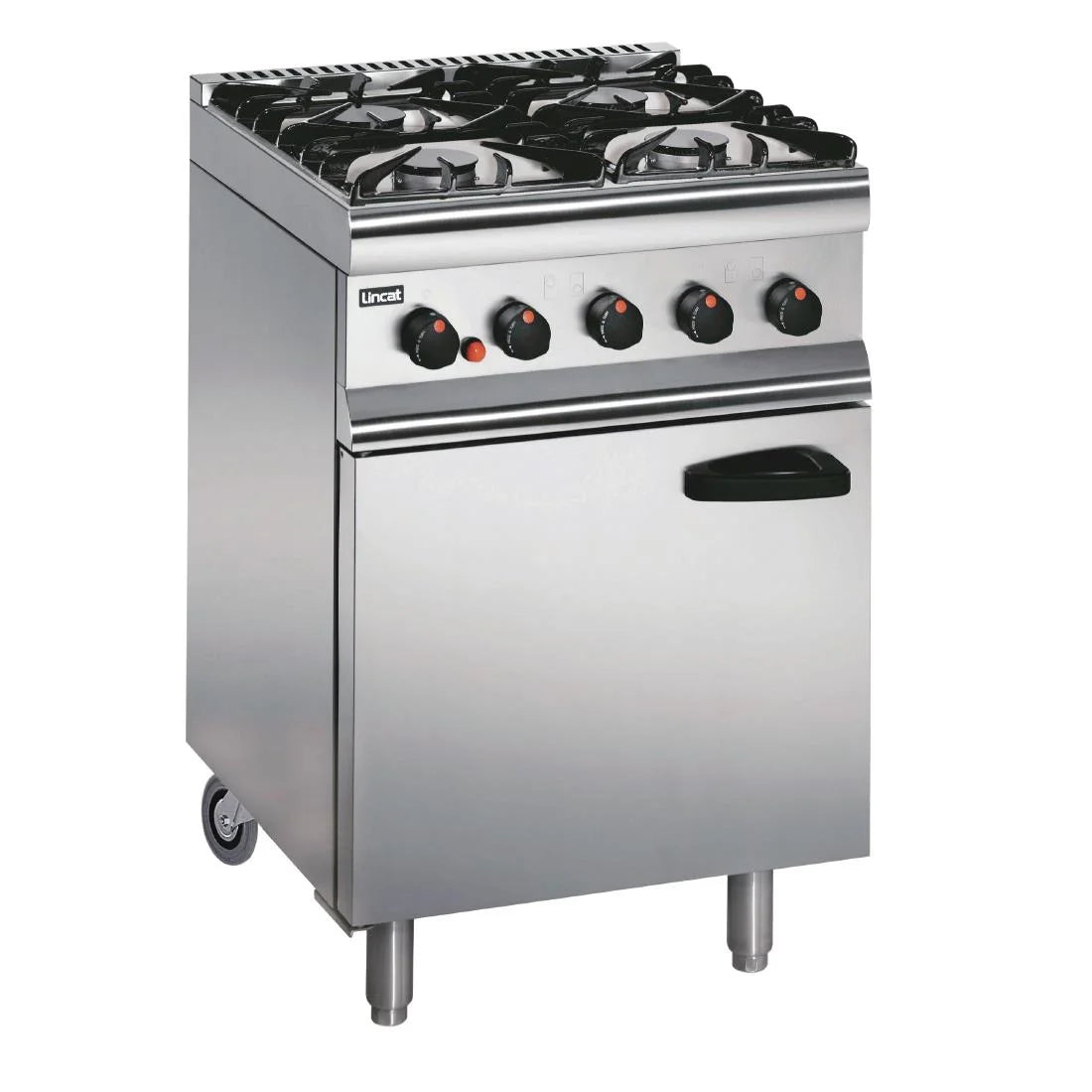 Lincat Silverlink 600 4 BurnerGas Oven Range with Rear Castors SLR6C.Product Ref:00671.Model: SLR6C. 🚚 6-8 WEEKS Delivery