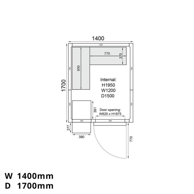 Tefcold ME1417C Coldroom.Product ref:00478.MODEL:ME1417C.