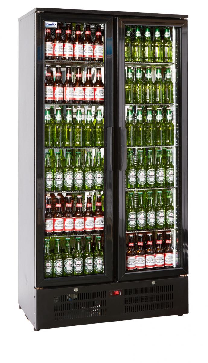 PRODIS NT20-HC DOUBLE DOOR BLACK FINISH UPRIGHT BOTTLE COOLER.Product ref:00164.Model: NT20-HC.🚚 3-5 Days Delivery