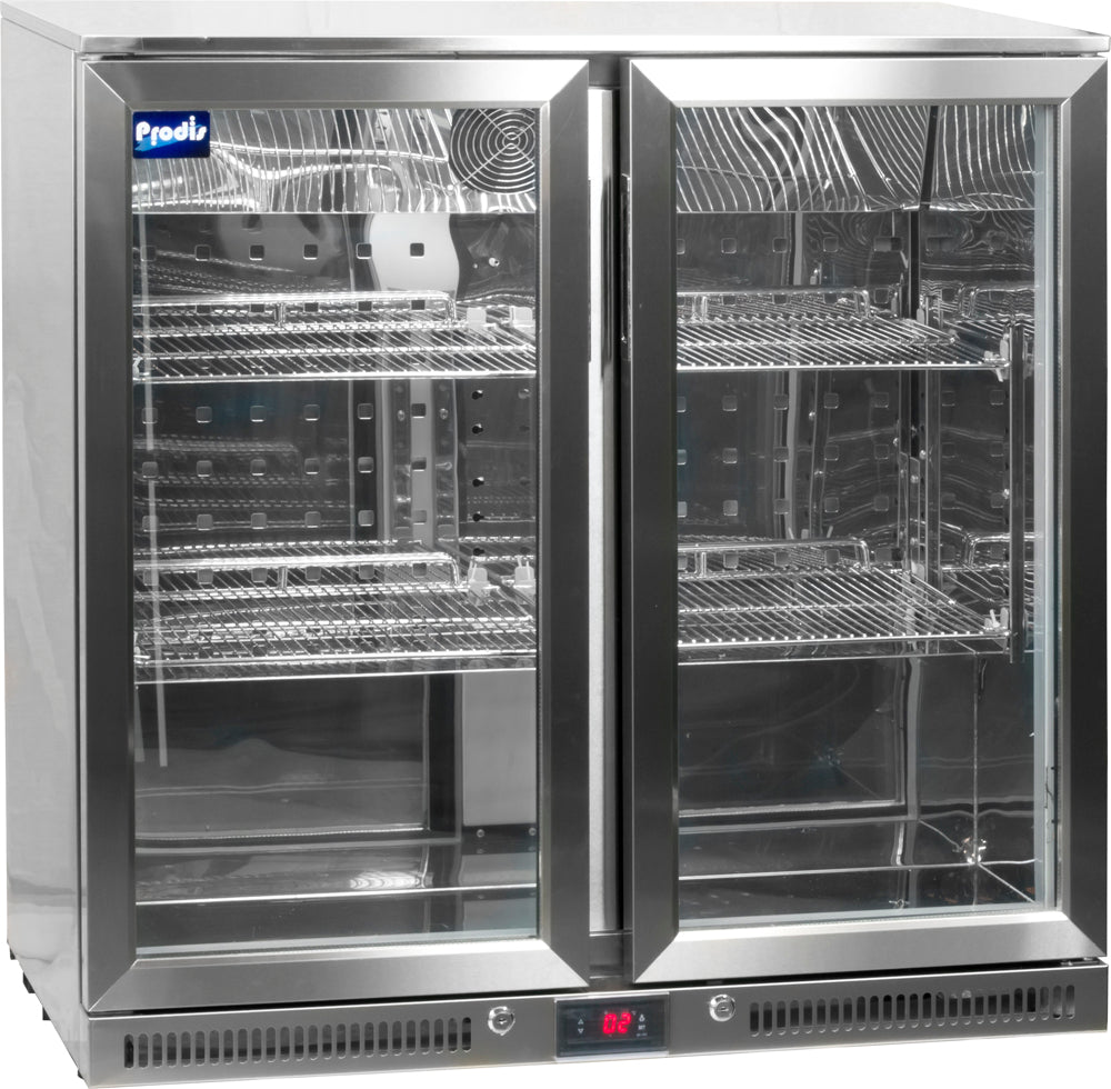 PRODIS NT2ST-HC STAINLESS STEEL DOUBLE DOOR BOTTLE COOLER.Product ref:00168.Model: NT2ST-HC. 🚚 3-5 Days Delivery