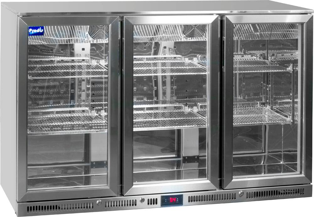 PRODIS NT3ST STAINLESS STEEL TRIPLE DOOR BOTTLE COOLER. Product ref:00165.Model: NT3ST-HC.🚚 3-5 Days Delivery