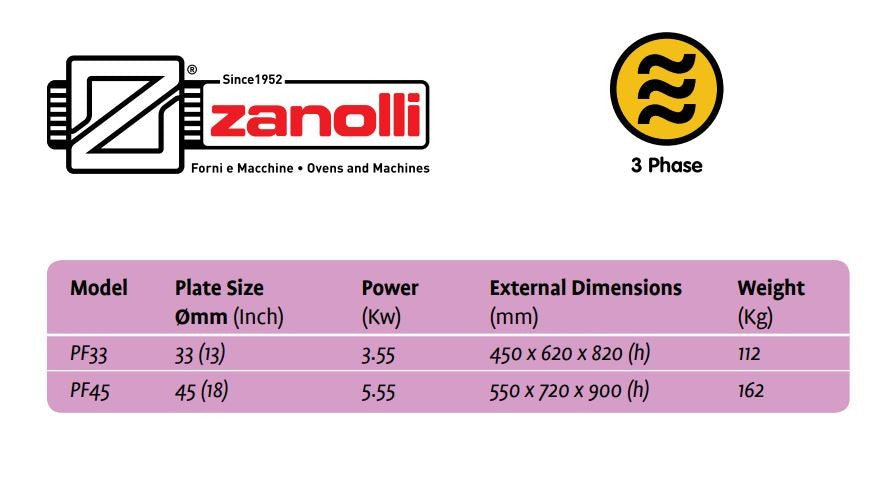 Zanolli Devil Pizza Press (PF45).Product ref:00472.MODEL:PF45.🚚 5-7 Days Delivery