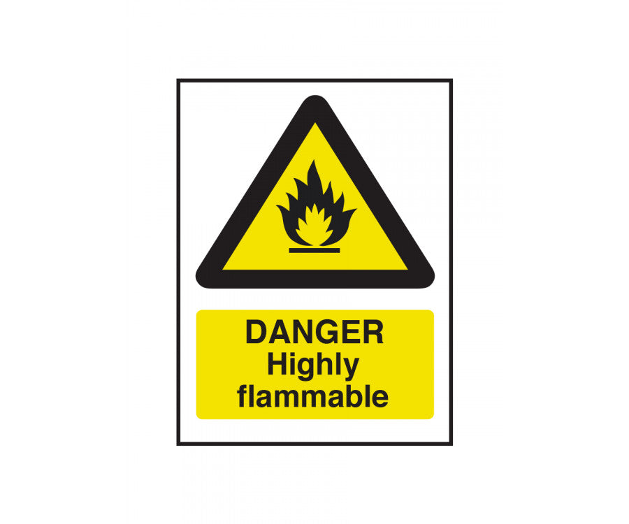 Danger Highly Flammable Safety Sign.Product Ref:00544. 🚚 1-3 Days Delivery